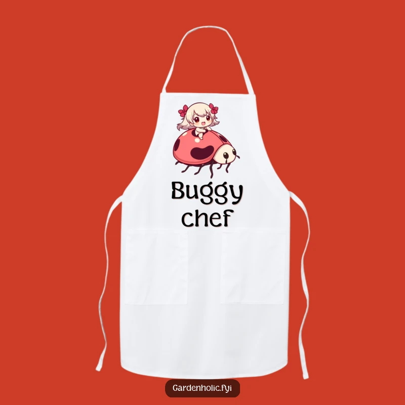Funny Ladybug Chef Apron: Giant Bug Ride, Hilarious Kitchen Wear, Perfect Funny Gift for Cooks