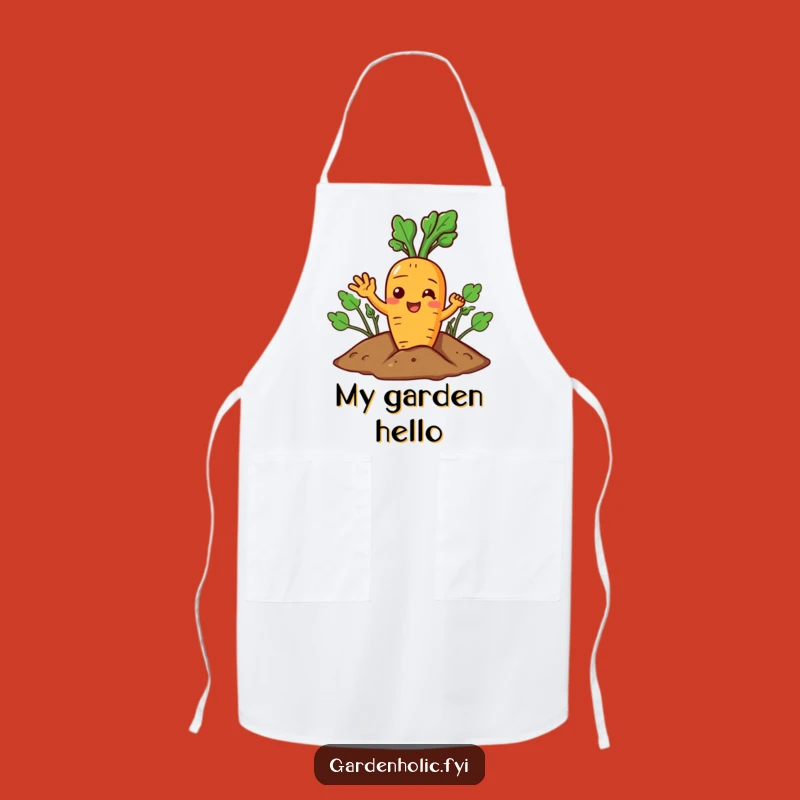 Funny Carrot Apron: Joyful Wave from Soil, Culinary Funny Gift for Chefs