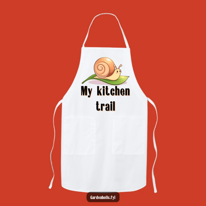 Funny Snail Apron: Cute Trail, Kitchen Funny Gift for Slow Cooks