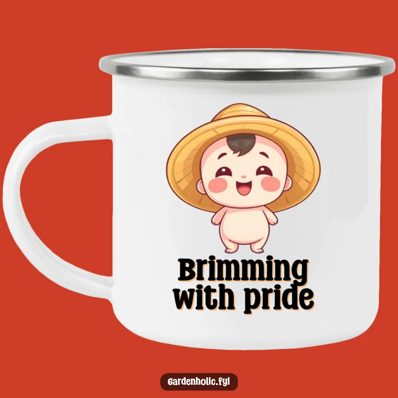 Funny Proud Camping Mug: Entity Straw Hat Adventure, Humorous Outdoor Gift!
