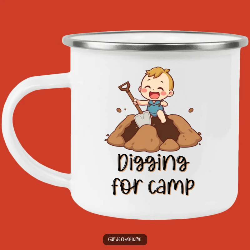 Funny Camping Mug: Tiny Shovel Explorer, Digging Adventures, Great Funny Gift