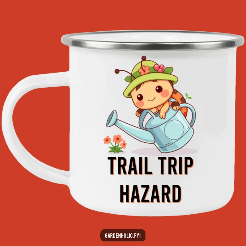 Funny Ladybug Camping Mug: Garden Companion for Outdoor Brews - Perfect Gift!