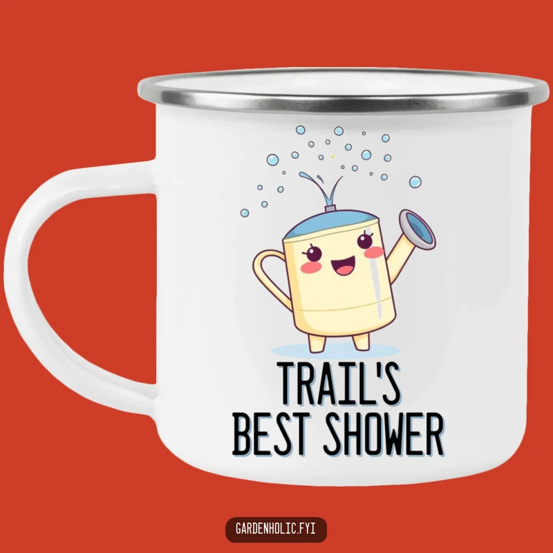 Funny Watering Can Camping Mug: Proud Gardener Showering Drops, Outdoor Funny Gift