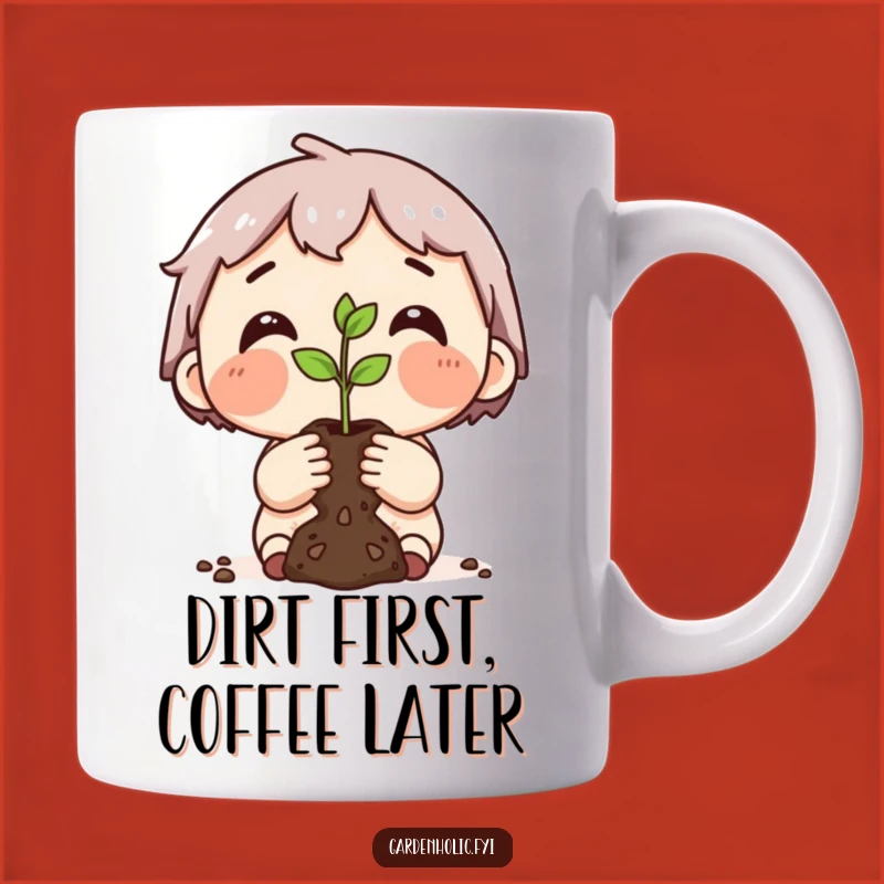 Funny Gardener Mug: Seedling Proud Character, Heartwarming Funny Gift for Growers