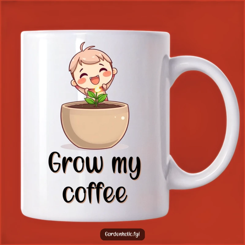 Funny Gardener Mug: Cute Planting Character, Perfect Gift for Plant Lovers
