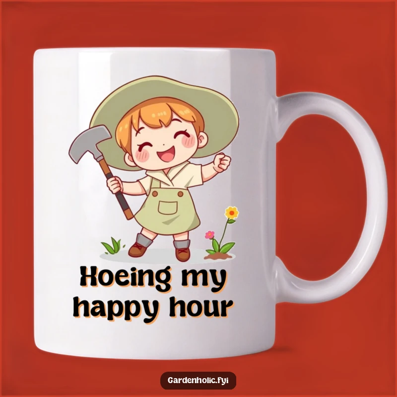Funny Gardening Mug: Joyful Hoe Swinger, Determined Gardener Humor, Perfect Funny Gift