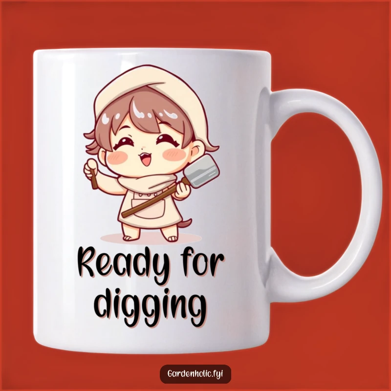 Funny Gardener's Trowel Mug: Playful Pose Art, Hilarious Gardening Tool Lover, Perfect Funny Gift