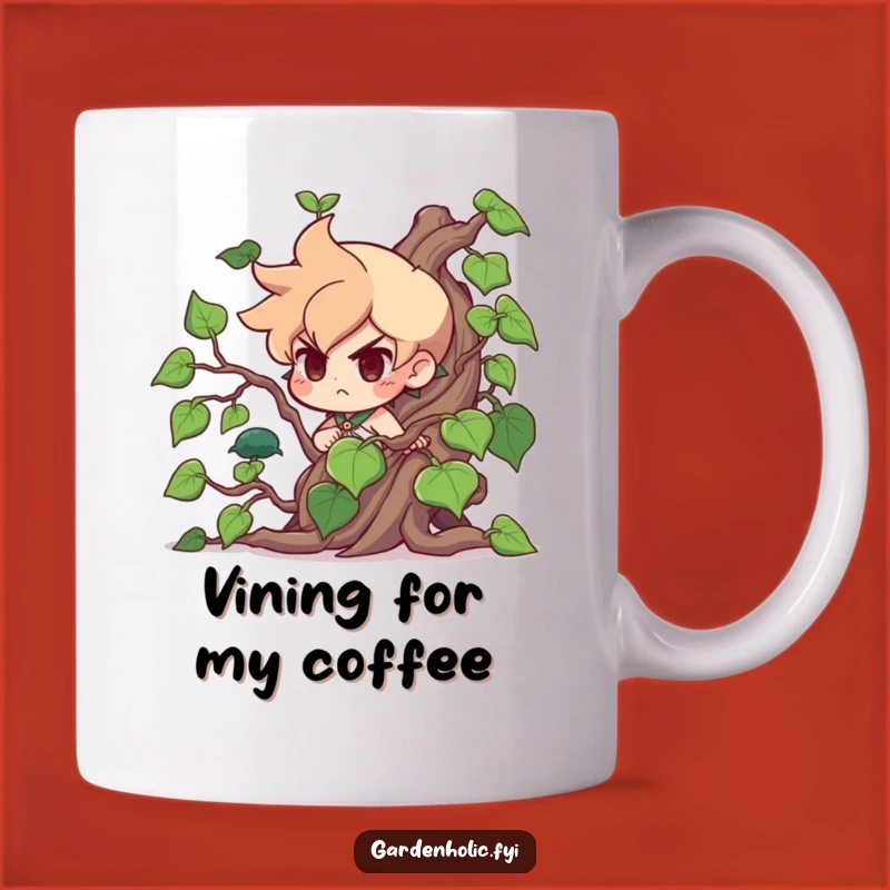 Funny Vine Tamer Mug: Determined Character's Hilarious Battle for a Perfect Funny Gift