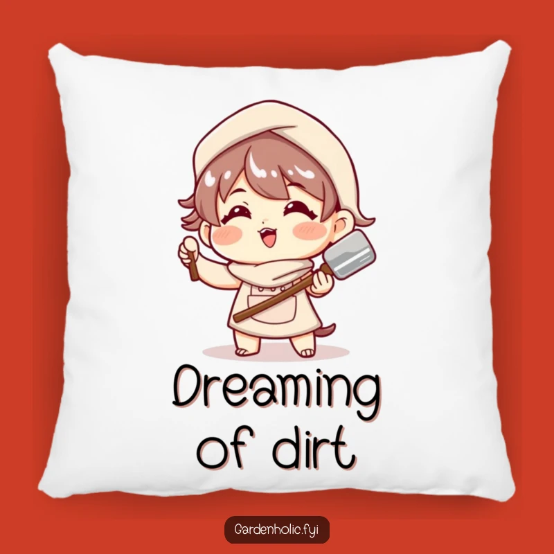 Funny Gardener's Pillow: Playful Trowel Cushion, Cozy Garden Accent, Charming Funny Gift