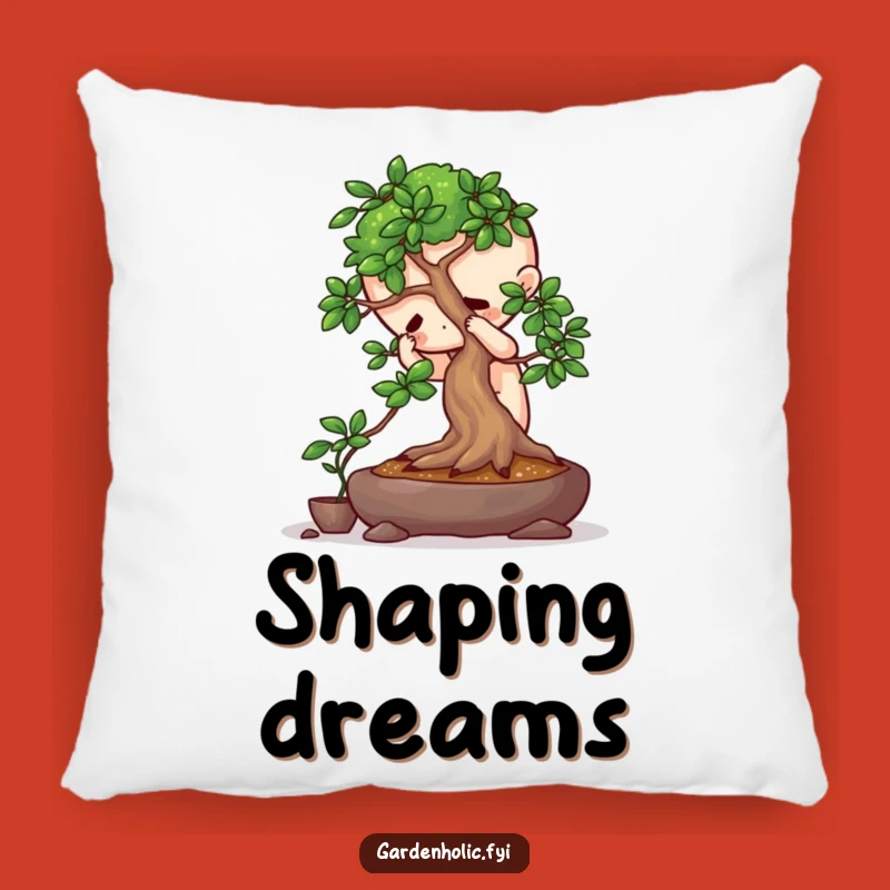 Funny Bonsai Pillow: Character Pruning Tree, Cozy & Hilarious Decor Gift