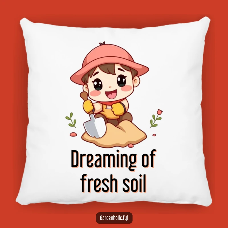 Funny Gardener Pillow: Mini Shovel Comfort, Cozy Funny Gift for Diggers