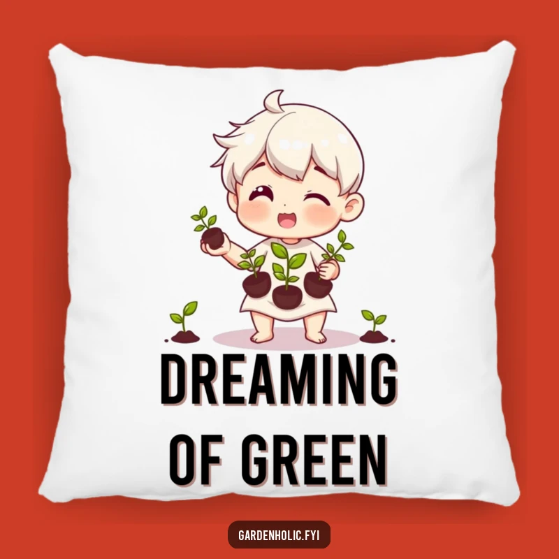 Funny Juggling Seedlings Pillow: Cozy Gift for Happy Gardeners