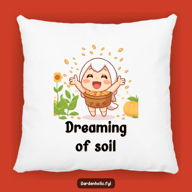 Funny Pillow: Joyful Harvest Seeds, Comfy Garden Pillow Funny Gift