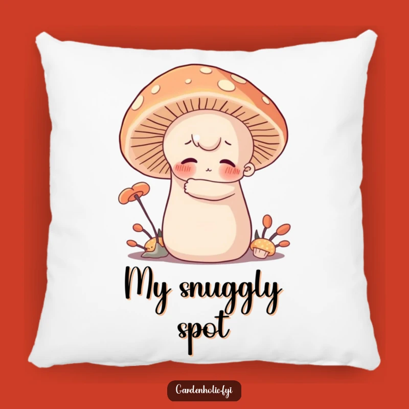 Funny Mushroom Hugger Pillow - Soft Character Cuddle, Comfy Funny Gift for Relaxation