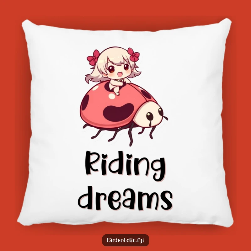 Funny Ladybug Pillow: Giant Bug Accent, Cozy Whimsical Decor, Charming Funny Gift