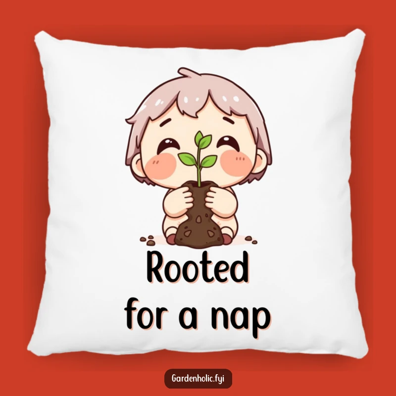 Funny Gardener Pillow: Tiny Seedling Comfort, Cozy Funny Gift for Growers