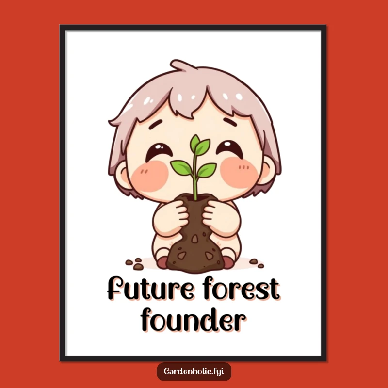 Funny Gardener Digital Art: Seedling Pride, Instant Funny Gift for Growers