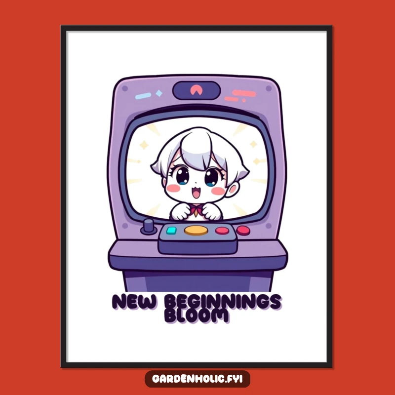 Funny Gardener Print: Charming Character's Delightful Sprout Wall Art