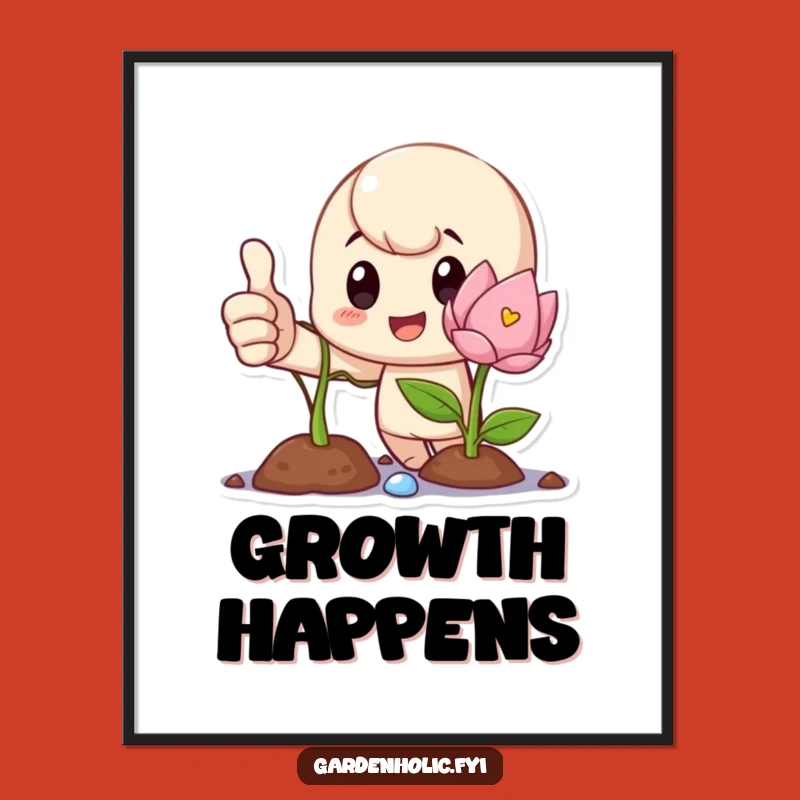 Funny Growth and Success Digital Art: Proud Character Decor for Motivation!