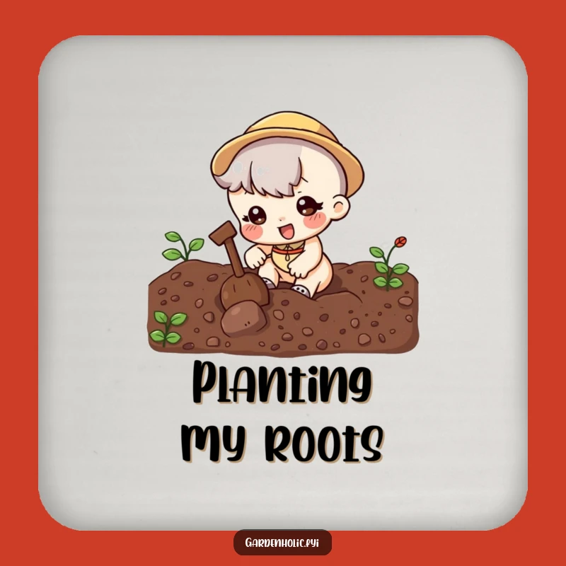 Funny Digging Coasters: Cute Character Soil Protection, Humorous Home Decor Gift!