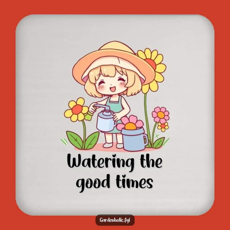 Funny Gardener Coaster: Giant Flower Design, Unique Funny Gift for Plant Lovers