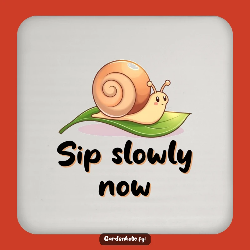 Funny Snail Coasters: Cute Trail, Set Funny Gift for Tables
