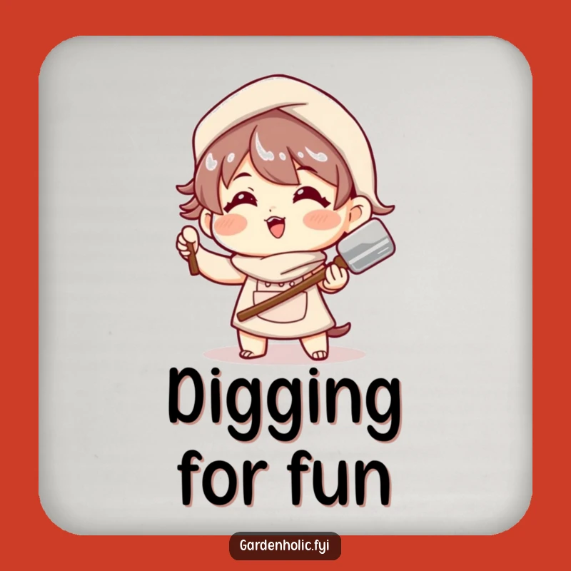 Funny Trowel Pose Coasters: Playful Gardener Protection, Hilarious Table Decor, Set of Funny Gifts