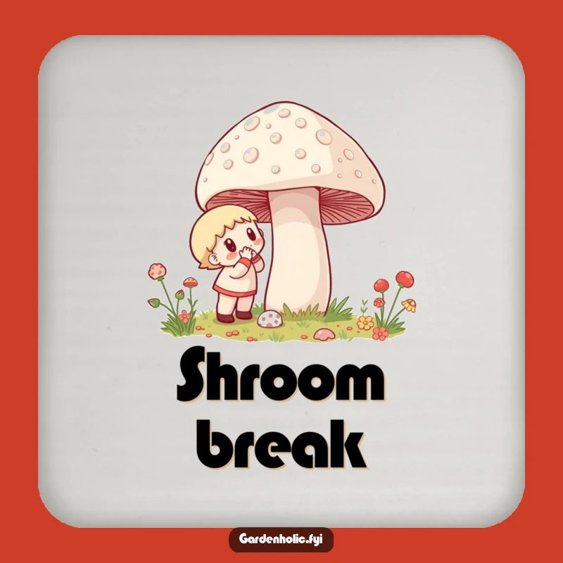 Funny Mushroom Coasters: Giant Fungi Protection, Hilarious Nature Decor, Set of Funny Gifts