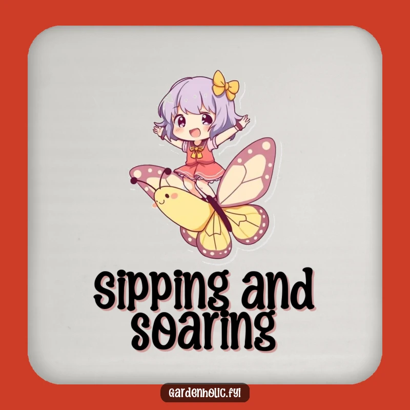 Funny Butterfly Rider Coaster Set - Butterfly Decor Character, Unique Funny Gift for Tables