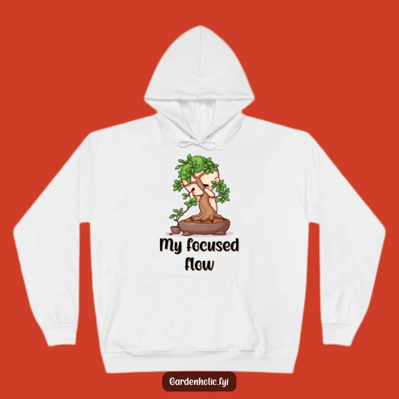 Funny Cozy Bonsai Hoodie: Focused Character Pruning Tree, Warm & Hilarious Gift