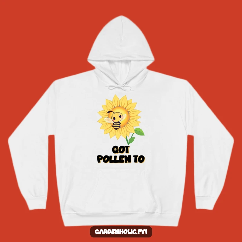 Funny Bee Sunflower Hoodie: Curious Buzzing, Cozy Funny Gift for Nature Fans