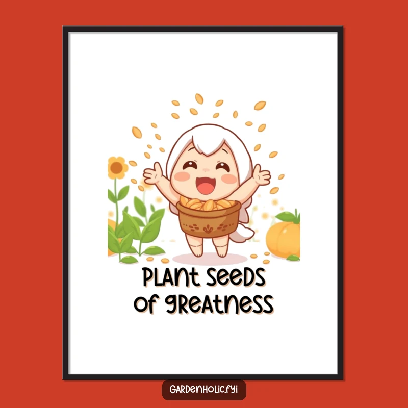 Free Printable Funny Wall Art: Joyful Harvest Seeds Decor