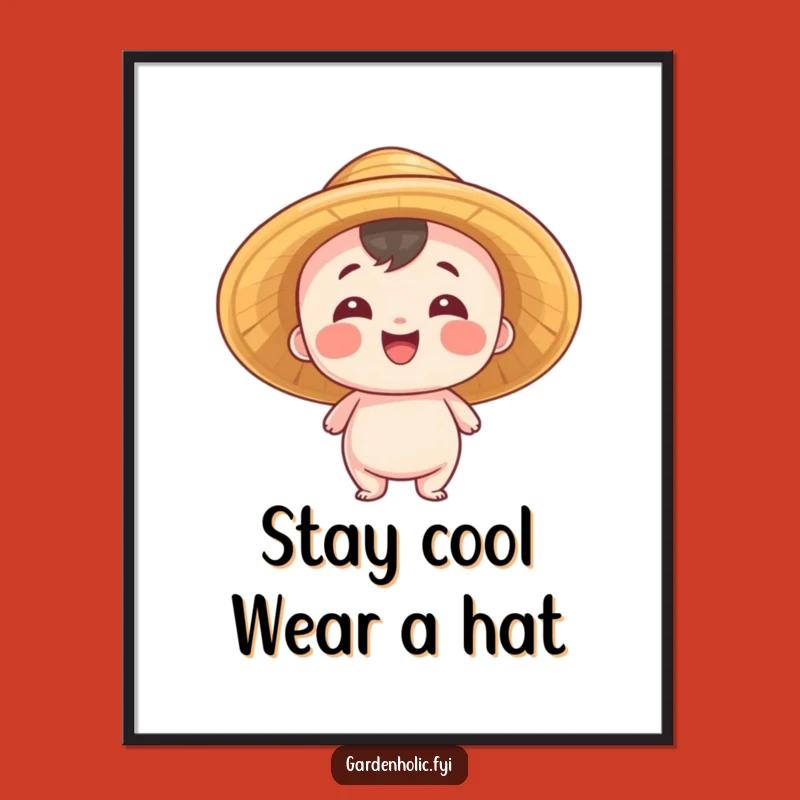 Free Printable Wall Art: Proud Straw Hat Entity, Funny Downloadable Home Decor