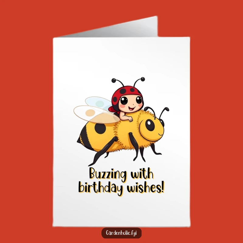Free Printable Ladybug Birthday Card: Funny Downloadable Gift for Insect Lovers