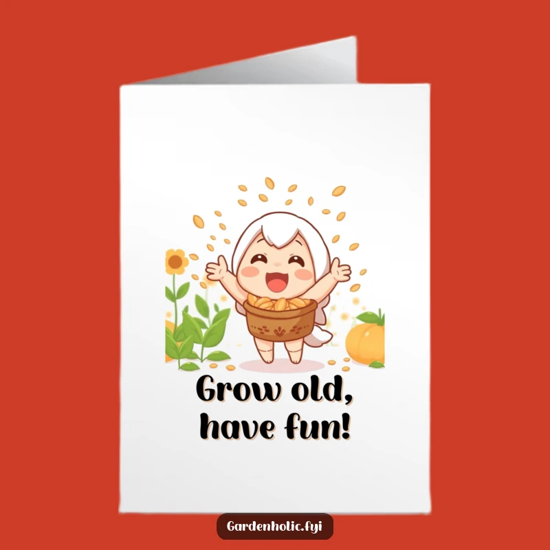 Free Printable Happy Birthday Card: Joyful Harvest Seeds Celebration