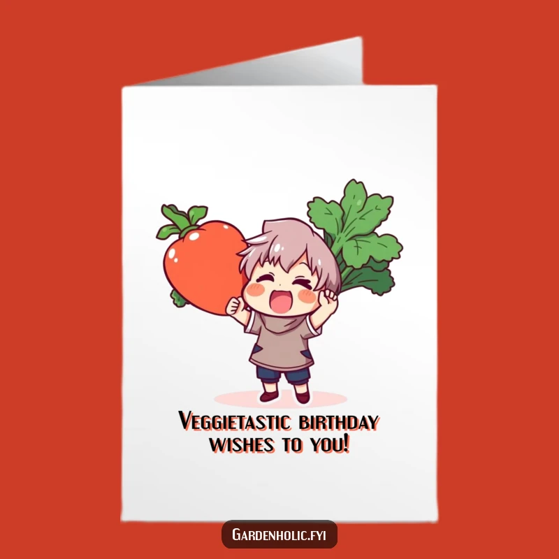 Free Printable Birthday Card: Funny Veggie Lover's Delightful Downloadable Gift