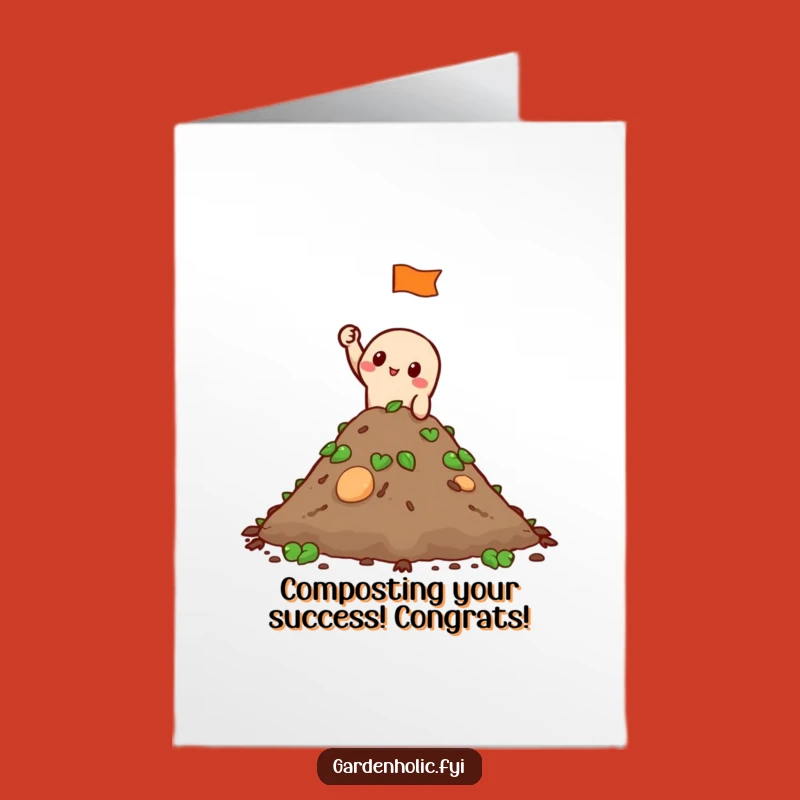 Free Printable Congrats Card: Compost Conqueror for Celebrating Achievements - Print at Home!