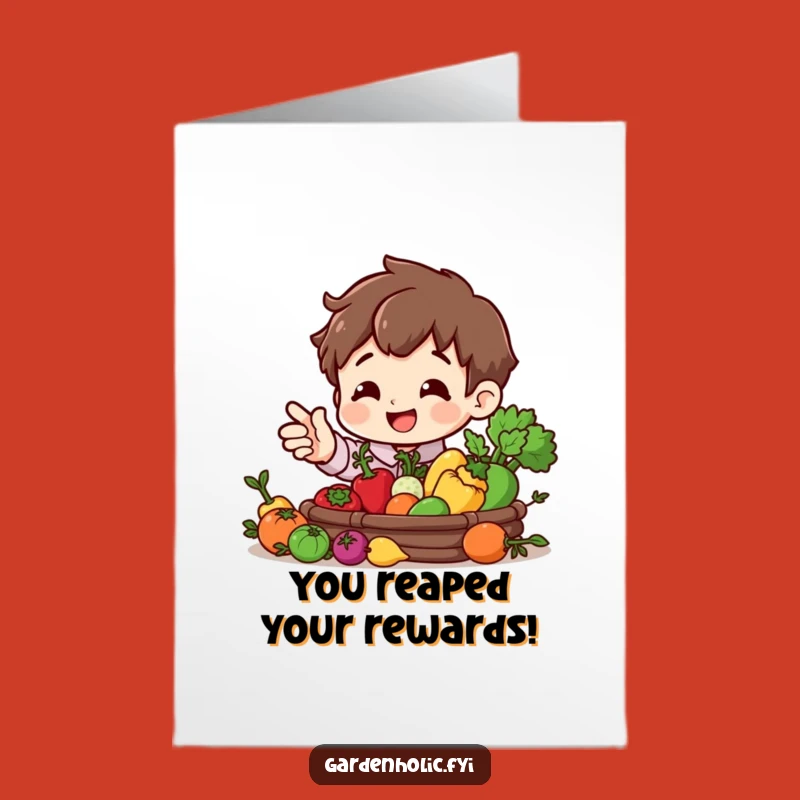 Free Printable Congrats Card: Bountiful Harvest, Humorous Downloadable Greeting for Success