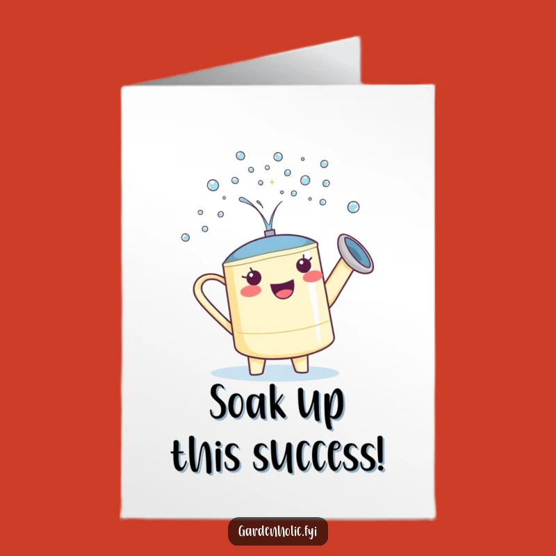 Free Printable Congrats Card: Funny Watering Can, Sparkle & Shine Downloadable Gift