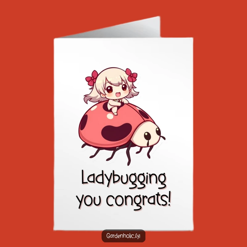 Free Printable Congrats Card: Ladybug Journey for Celebrating Success - Print at Home!