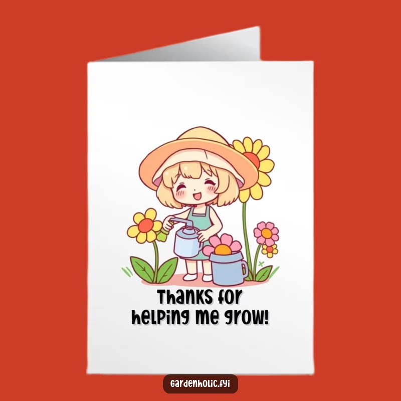 Free Printable Garden Thank You Card: Growing Gratitude Downloadable Gift Greeting Card