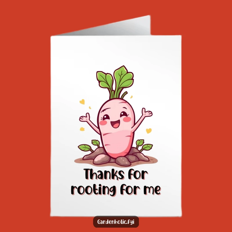 Free Printable Thank You Card: Groundbreaking Radish, Humorous DIY Appreciation Gift