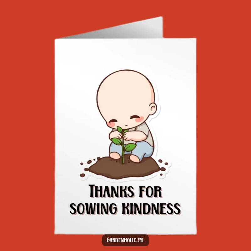 Free Printable Thank You Card: Tiny Planter, Gratitude Seed, Funny Downloadable Gift