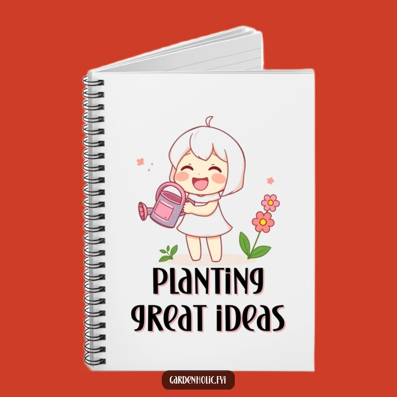Funny Cute Gardening Notebook: Character Watering Blooms, Hilarious Journal Gift for Plant Lovers