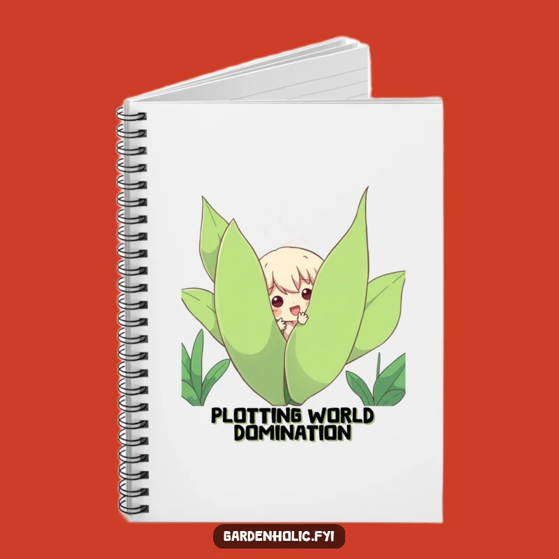 Funny Plant Peeker Notebook - Journaling Character Hiding, Creative Funny Gift for Writers