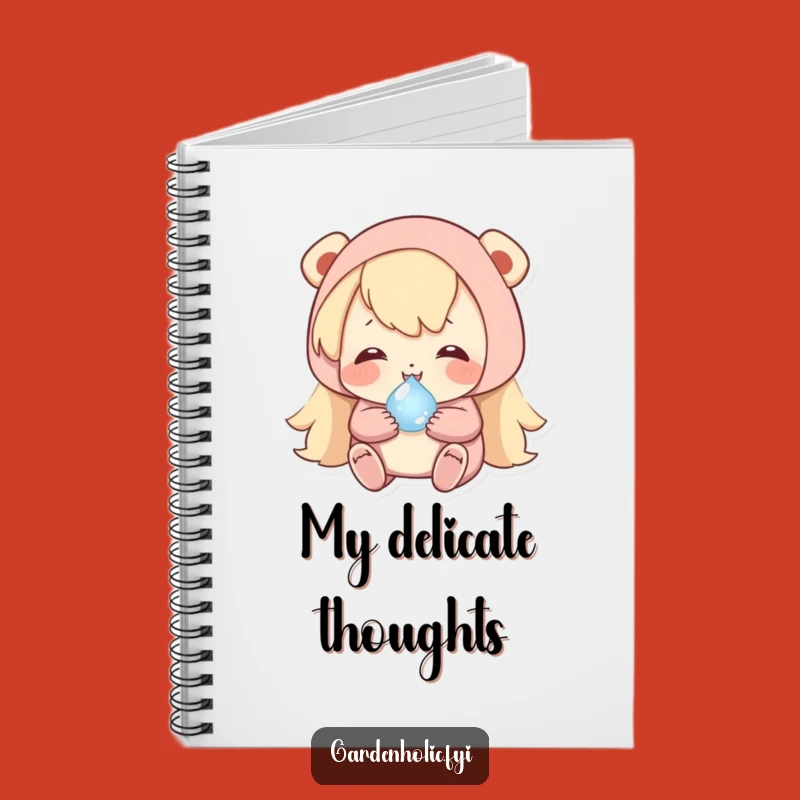 Funny Dewdrop Hug Notebook - Jot Down Calm Thoughts with This Gentle Character Journal!