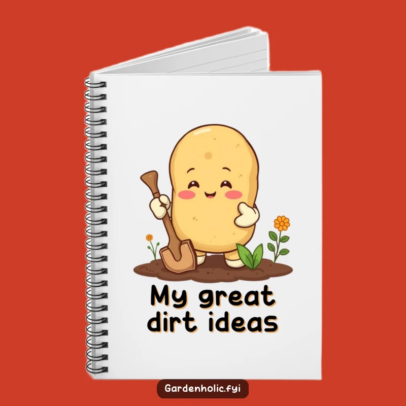 Funny Happy Potato Notebook: Enthusiastic Gardener Journal Gift for Spud Fans