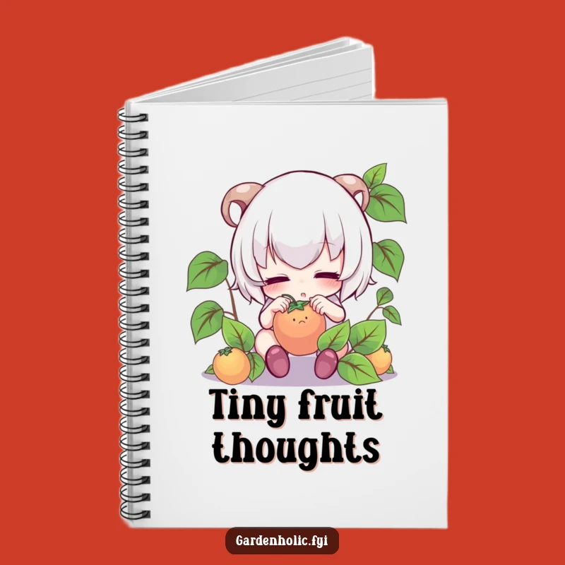 Funny Gardener Notebook: Focused Character's Tiny Fruit Journal