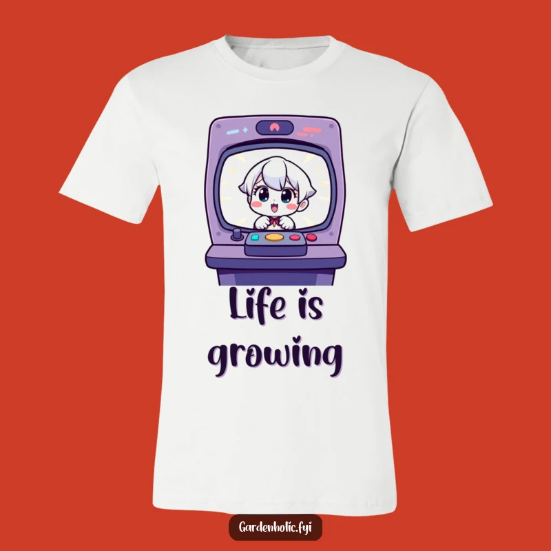 Funny Gardener Tee: Charming Character's Delight at Sprouting Seedling