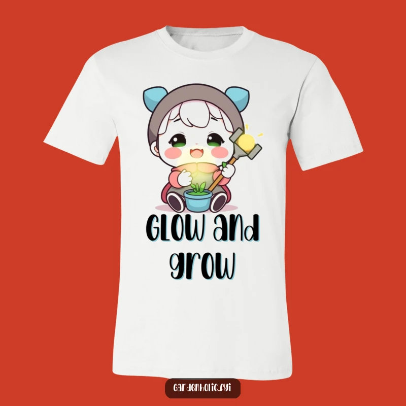 Funny Glowing Garden Tool T-Shirt: Wear Your Green Thumb's Joy!